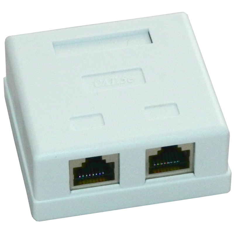 Priza FTP dubla aplicata cat.5e – EMTEX, „EMT-FTP5E-2P-PT”