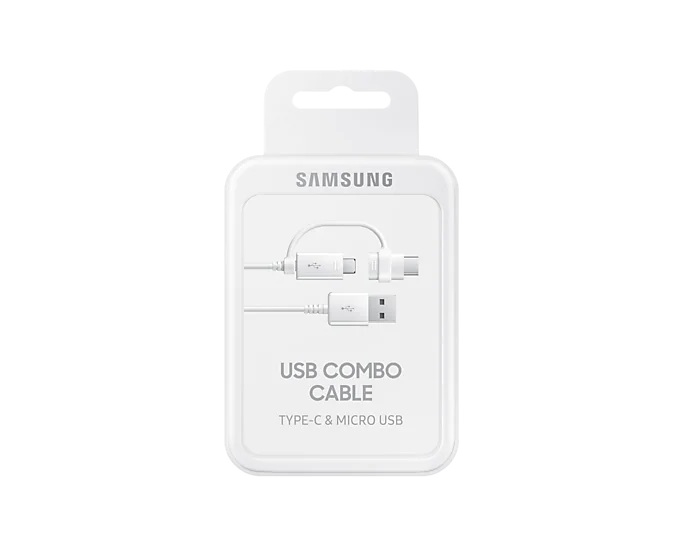 Cablu de date/incarcare Samsung, combo, Micro Usb, Type-C, White 4 Cablu de date/incarcare Samsung, combo, Micro Usb, Type-C, White - imagine 4