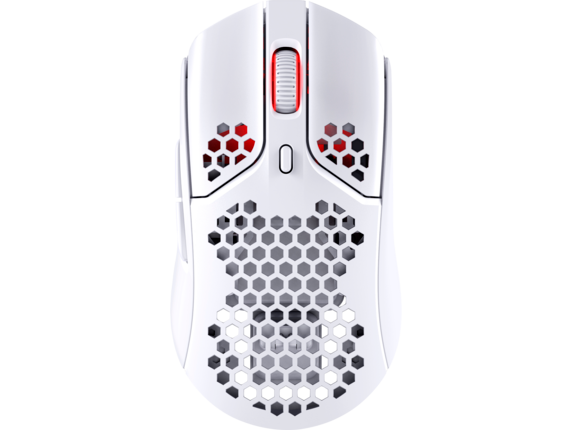 Mouse gaming wireless HyperX Pulsefire Haste, 16000 DPI, ultrausor (59g), senzor Pixart 3335, 2,4Ghz, autonomie pana la 100 de ore, 6 butoane, software NGENUITY, PTFE skates, alb