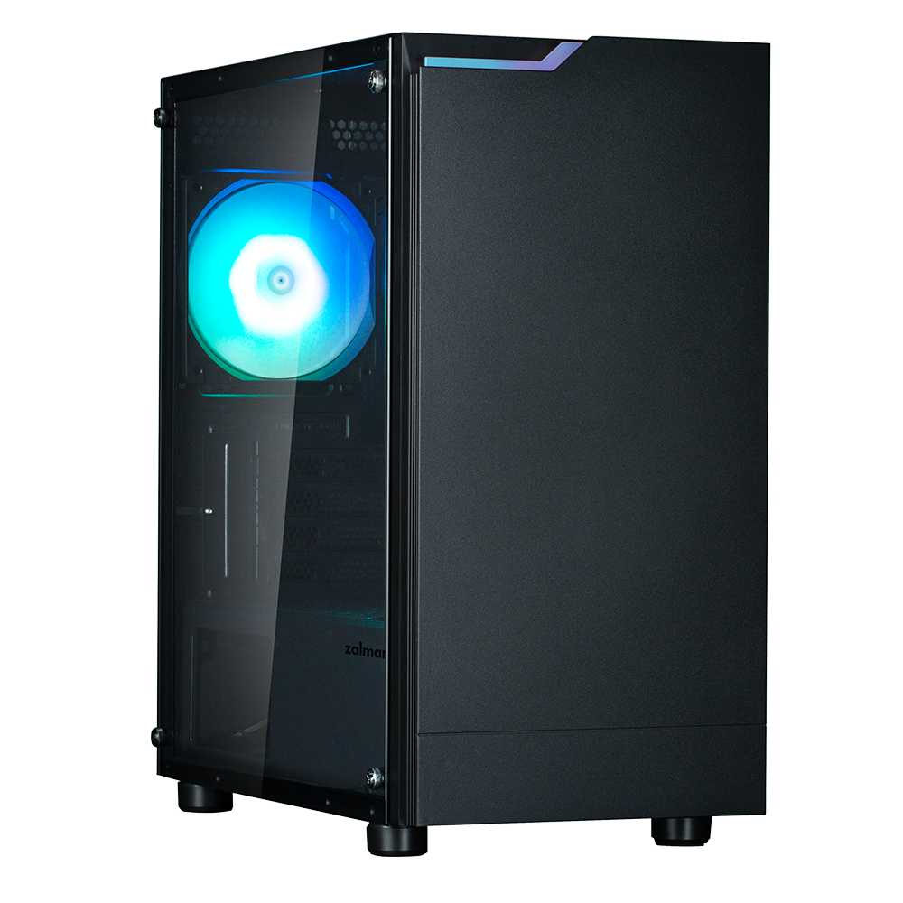 Carcasa, Zalman, T4 Plus RGB, sticla securizata, neagra, 385x208x425mm, microATX
