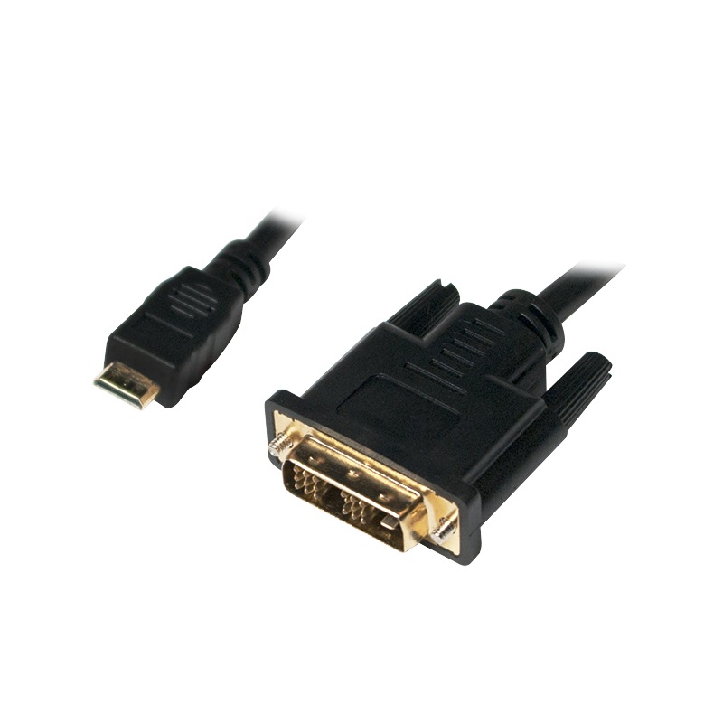 Cablu Mini HDMI to DVI, LogiLink, M/M 1,0m, negru „CHM002”