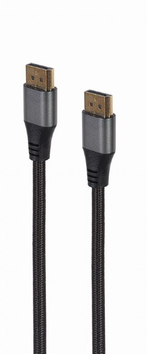 Cablu video Gembird DisplayPort (T) la DisplayPort (T), 1.8m, premium, conectori aurii, rezoluție maximă 8K la 60Hz, negru, CC-DP8K-6
