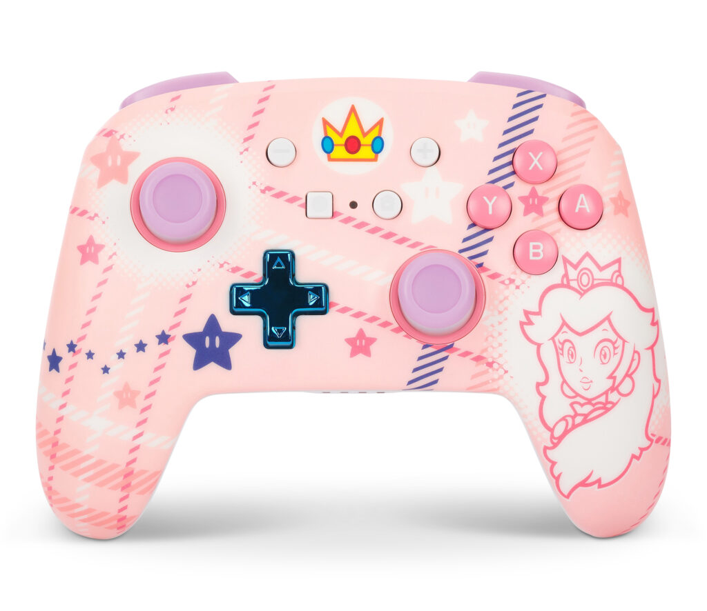 Controller fara fir, PowerA Enhanced Wireless, Nintendo Switch/Lite/OLED, Princess Peach Plaid