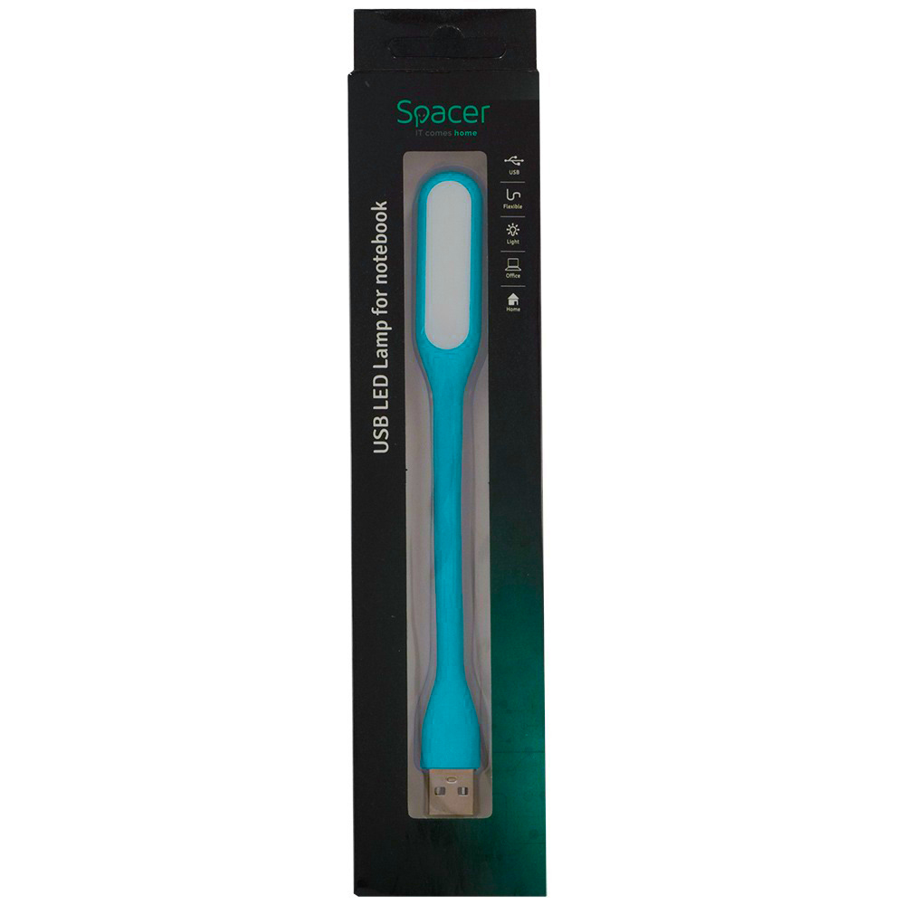 Lampa Light LED Spacer SPL-LED-BL, pentru laptop, flexibila, USB, Albastru 4 Lampa Light LED Spacer SPL-LED-BL, pentru laptop, flexibila, USB, Albastru - imagine 4