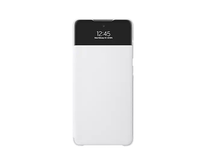 Husa de protectie Samsung Smart S View Wallet Cover pentru Galaxy A72, white