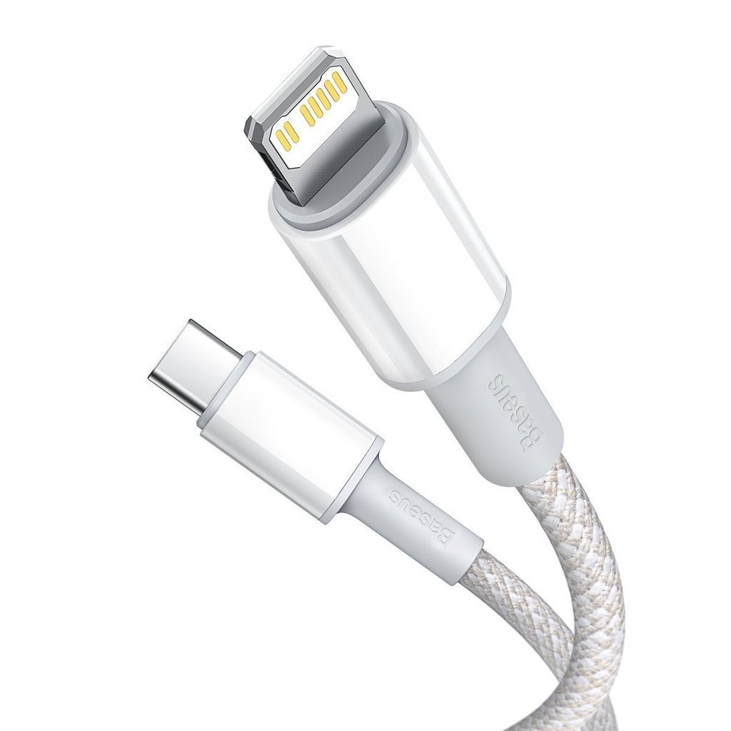 Cablu Date si Incarcare Baseus USB Type-C la tip Lightning, 2 m, 20W,CATLGD-A02, Alb 2 Cablu Date si Incarcare Baseus USB Type-C la tip Lightning, 2 m, 20W,CATLGD-A02, Alb - imagine 2