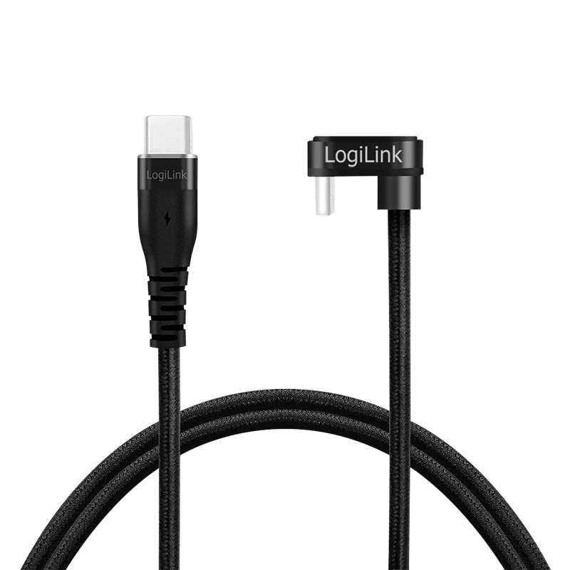 Cablu alimentare si date LOGILINK, pentru smartphone, USB 2.0, USB Type-C (T) la USB Type-C (T) la 180 grade, 3m, negru
