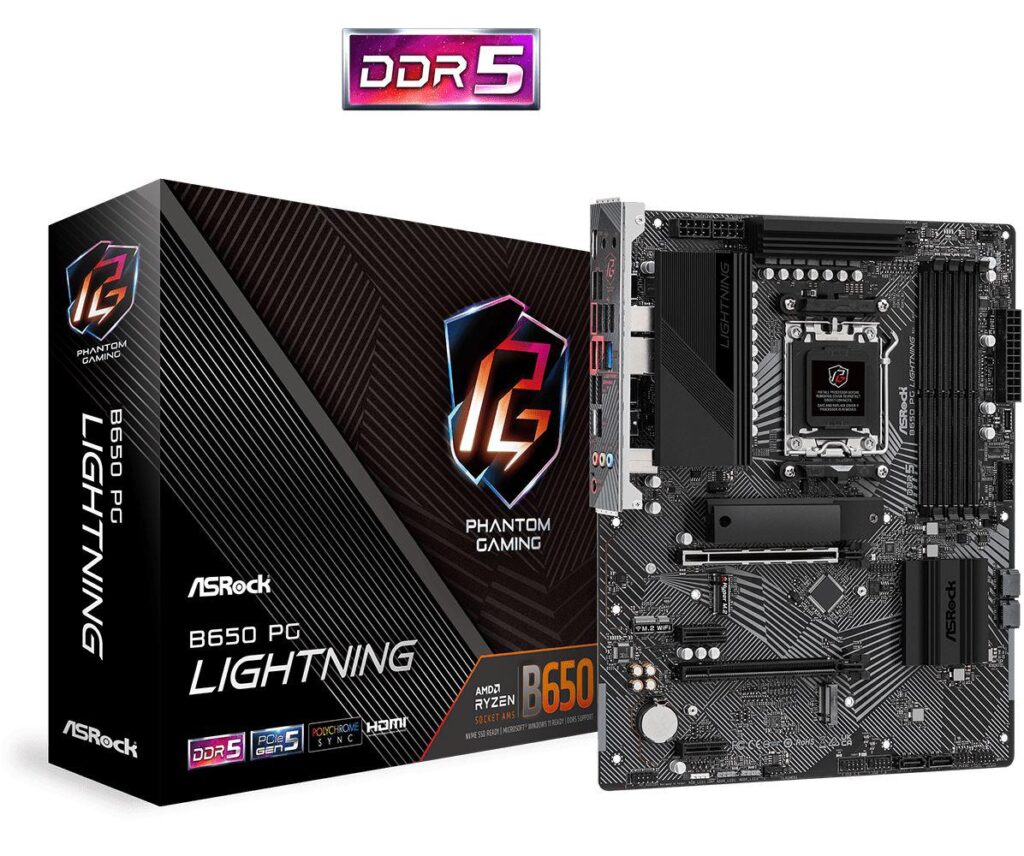 Placa de baza ASROCK B650 PG Lightning, Socket AM5, ATX, 4xDDR5