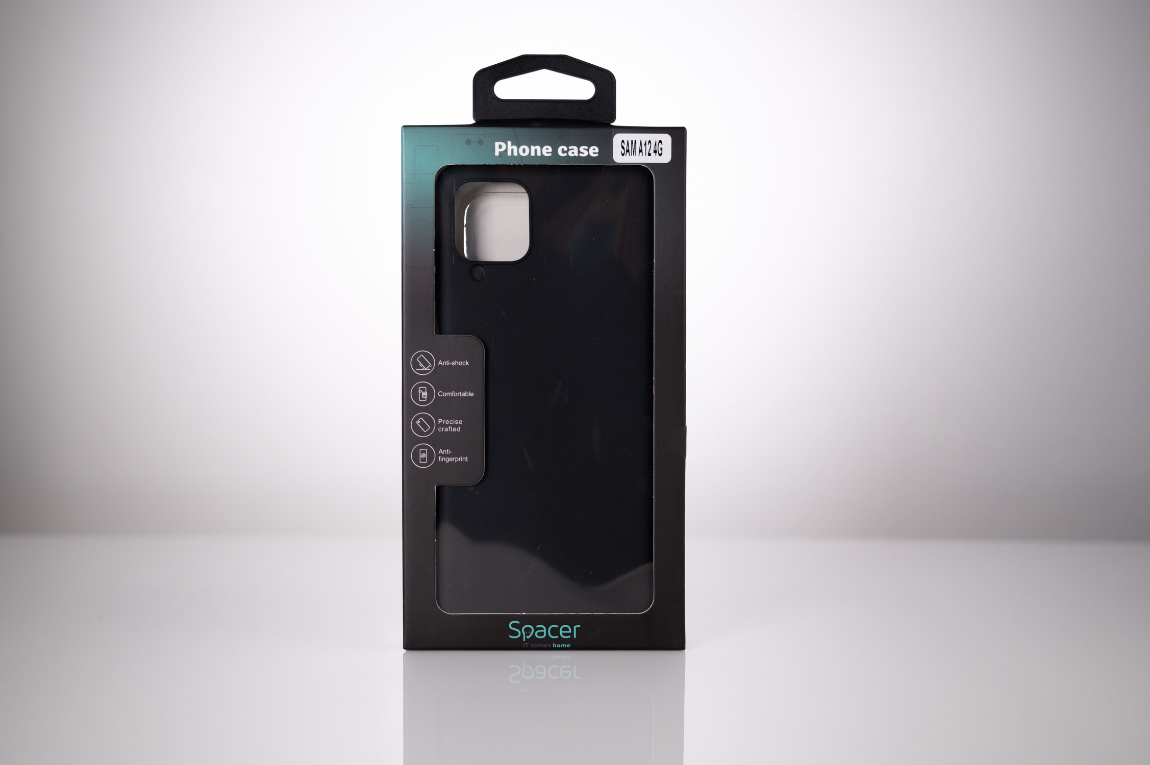 Husa de protectie Spacer pentru Samsung Galaxy A12, material flexibil TPU, Negru 3 Husa de protectie Spacer pentru Samsung Galaxy A12, material flexibil TPU, Negru - imagine 3