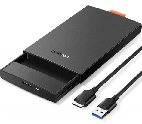 Rack extern HDD si SSD 2.5 inch UGREEN CM237, 6TB, USB 3.0 la microUSB 3.0, SATA I/II/III, Negru