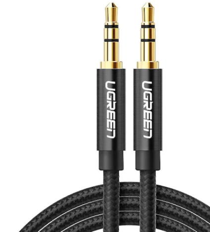 Cablu audio UGREEN, mini jack 3.5 mm AUX, 1m, Negru