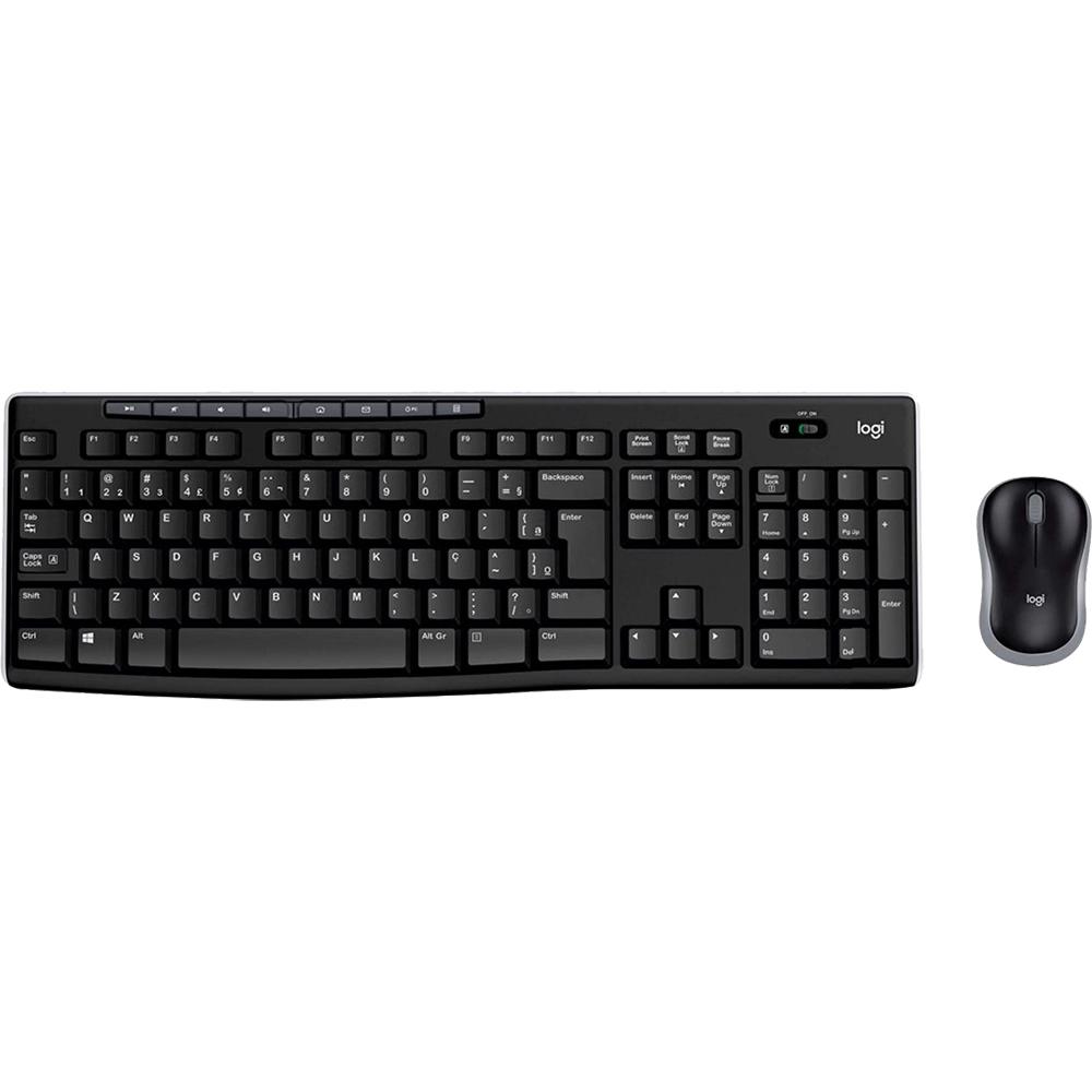 Set tastatura si mouse Logitech MK270, wireless, negru