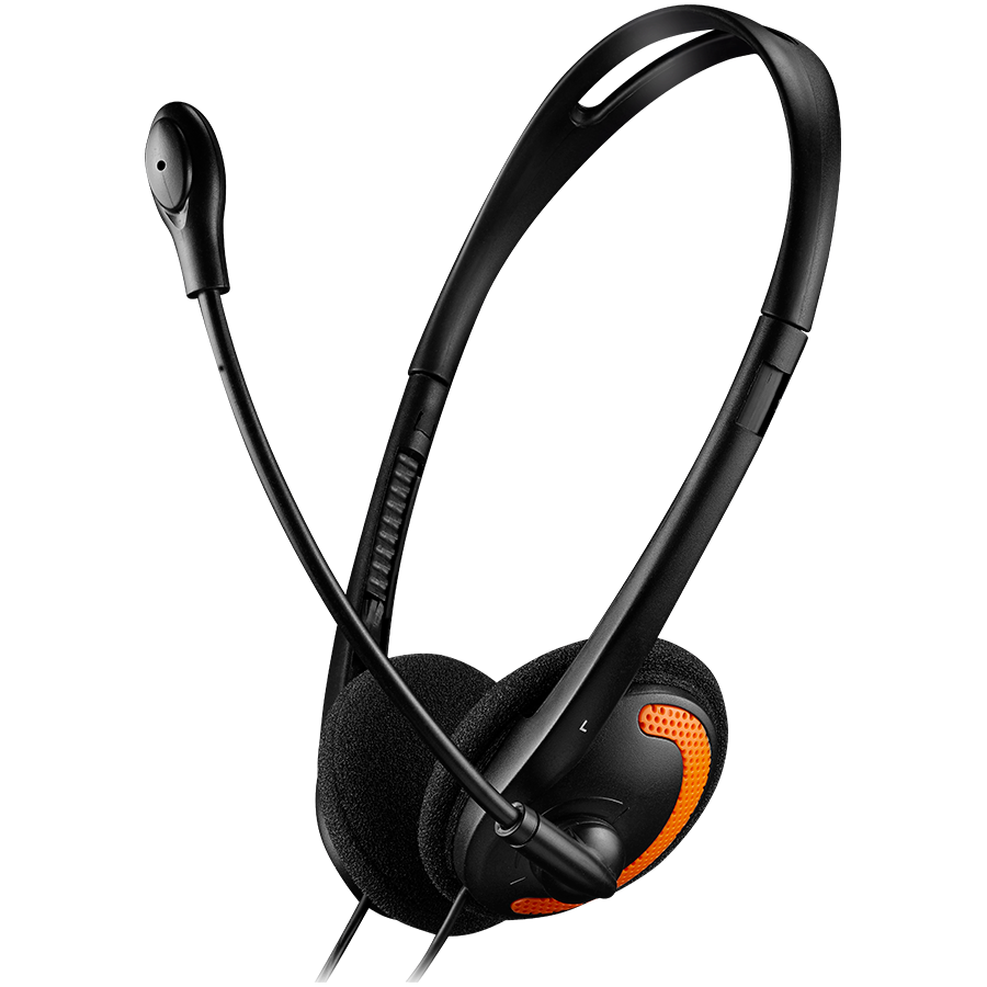 Casti PC Canyon HS-01 PC Mic Flat 1.8m Black Orange