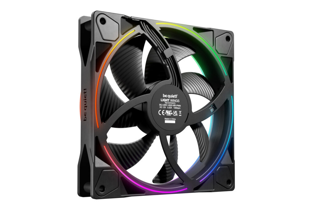 Ventilator PC be quiet! Light Wings 140 mm PWM Reverse, negru, ARGB, BL134