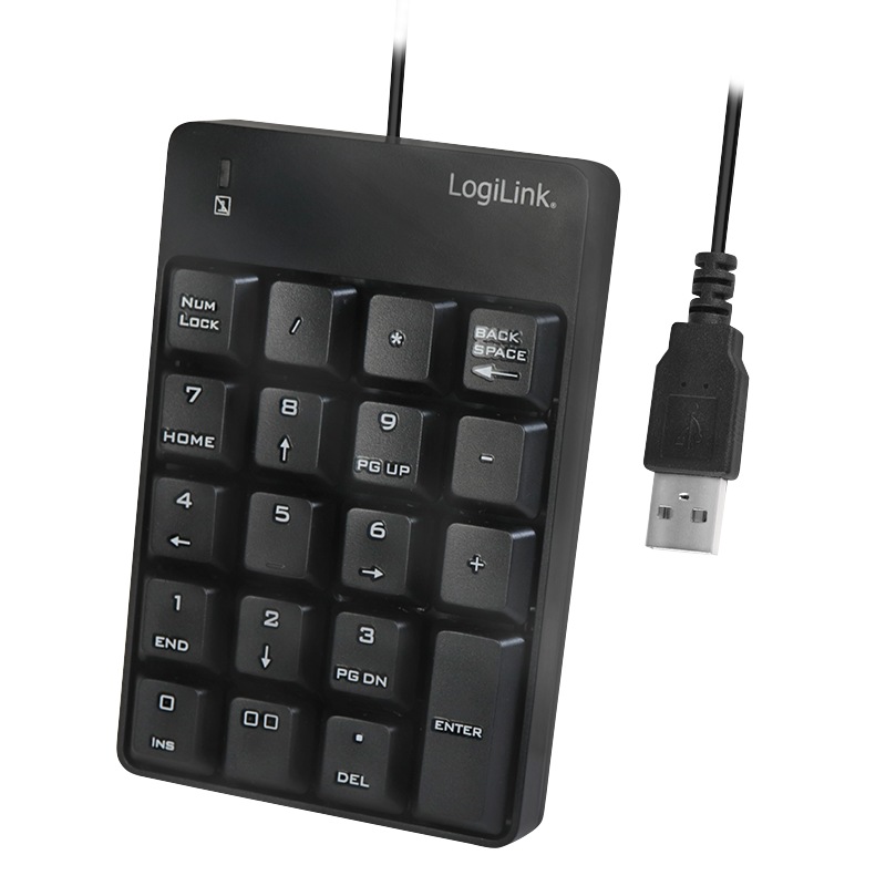 Tastatura Numerica Logilink ID0184 USB 19 Taste Negru