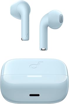 Casti In-Ear Anker Soundcore K20i, Wireless, Bluetooth 5.3, BassUp, IPX5, Autonomie 36 ore, Albastru