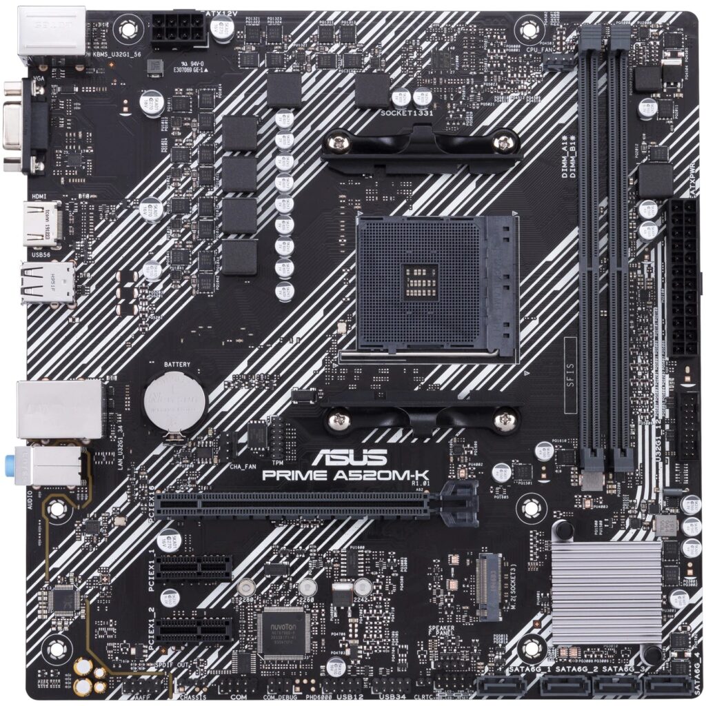Placa de baza Asus Prime A520M-K, Socket AM4