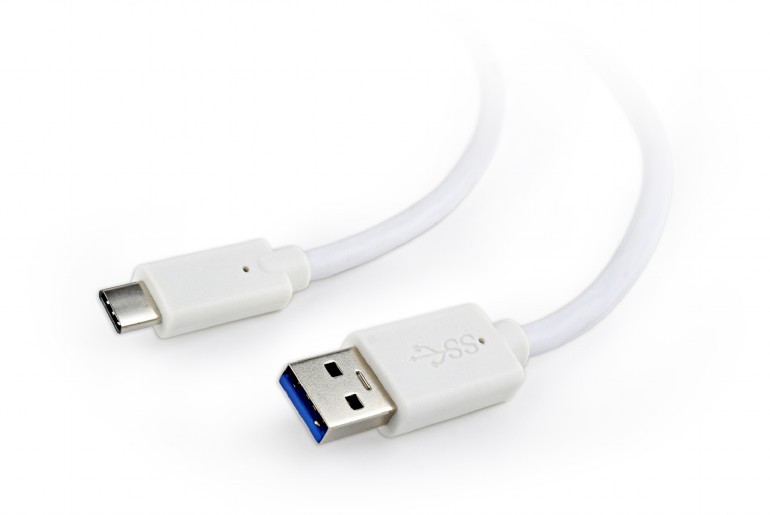 Cablu alimentare si date Gembird, USB 3.0 (T) la USB 3.1 Type-C (T), 36W, 3m, Alb, CCP-USB3-AMCM-W-10