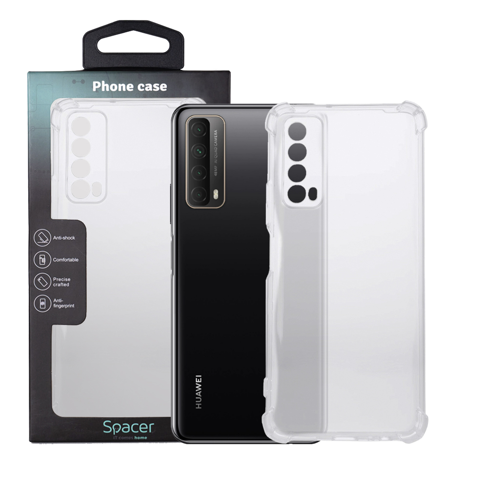 Husa de protectie Spacer pentru Huawei P Smart(2021), material flexibil TPU, Transparenta