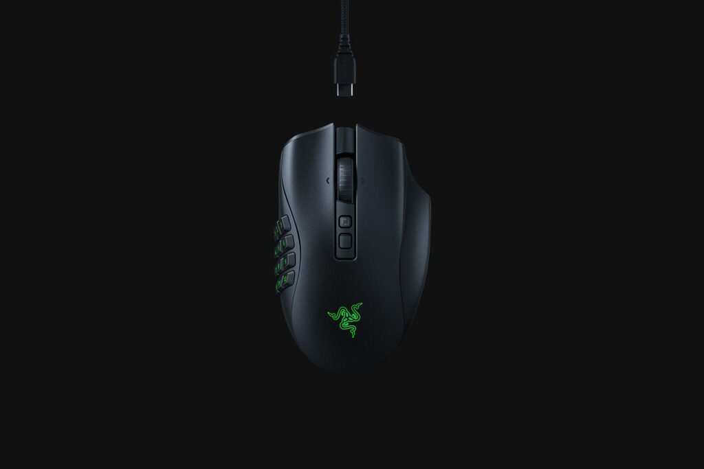Mouse gaming wireless Razer Naga V2 Pro, 20 butoane, 30k DPI, negru