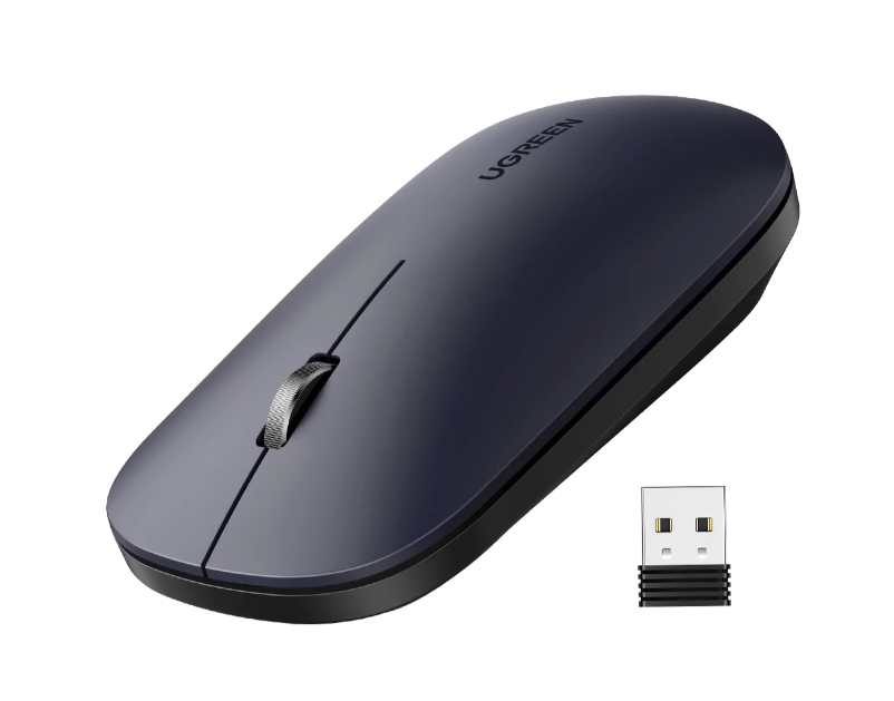 Mouse wireless Bluetooth 1000-4000 DPI, cu design ergonomic, Ugreen, negru