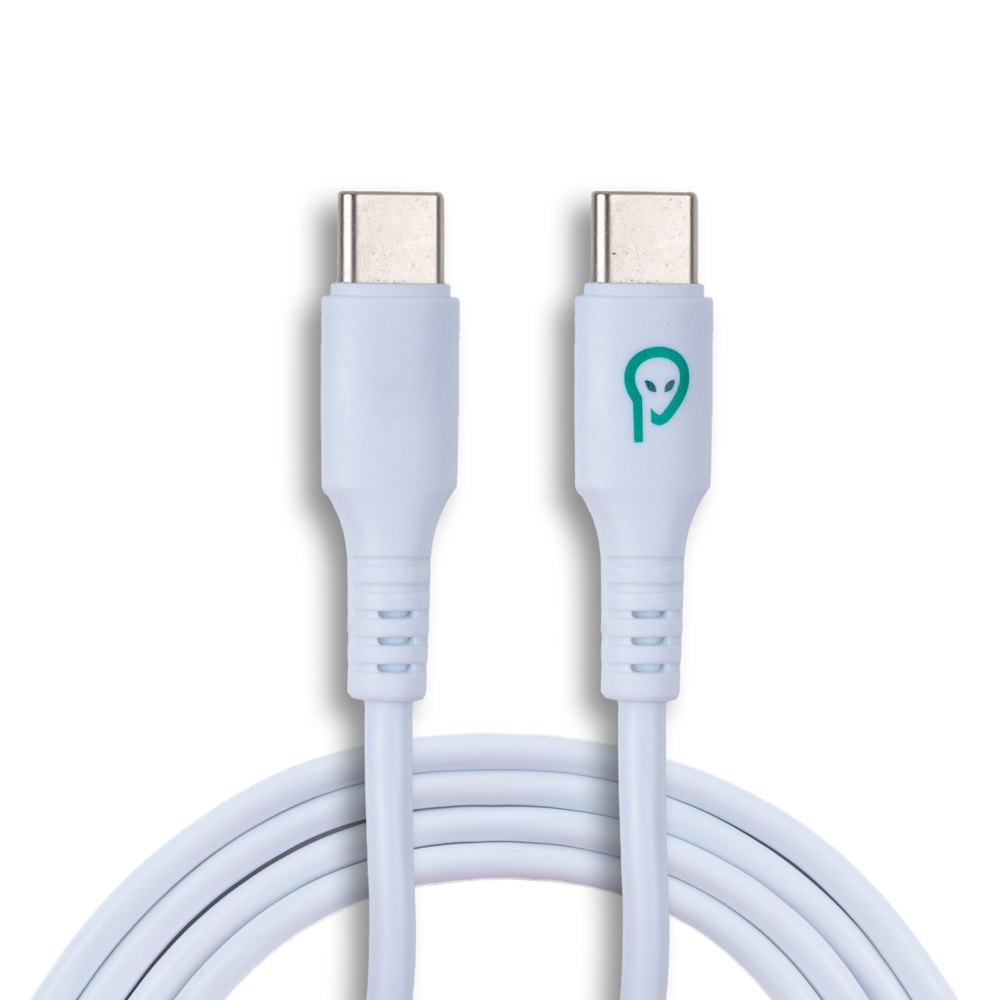 Cablu alimentare si date SPACER, pentru smartphone, USB Type-C (T) la USB Type-C(T), PVC, ambalaj punga, 1m
