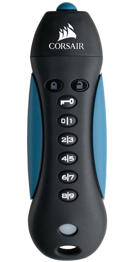 Memorie USB Corsair Flash Padlock3, 64GB, criptare hardware AES-256bit, shock resistant, USB 3.0