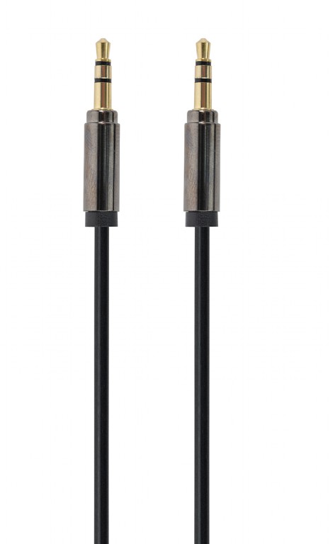 Cablu audio Gembird stereo 3.5 mm jack T/T, 1m, conectori auriti, Negru, CCap-444-1M 1 Cablu audio Gembird stereo 3.5 mm jack T/T, 1m, conectori auriti, Negru, CCap-444-1M