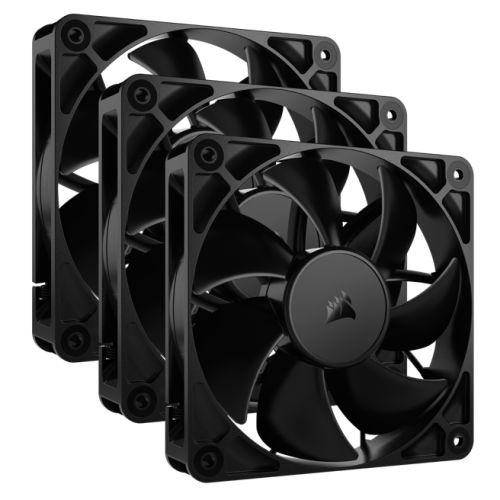Ventilator Corsair RS120 120mm PWM, 420 – 2100 RPM, Triple Pack, Negru