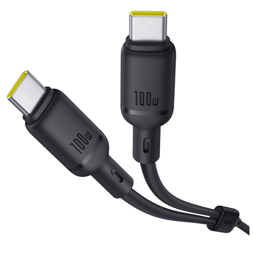 Cablu alimentare si date Baseus Pudding, Fast Charging Data Cable pentru smartphone, USB Type-C la USB Type-C 100W, 1.5m, negru 2 Cablu alimentare si date Baseus Pudding, Fast Charging Data Cable pentru smartphone, USB Type-C la USB Type-C 100W, 1.5m, negru - imagine 2