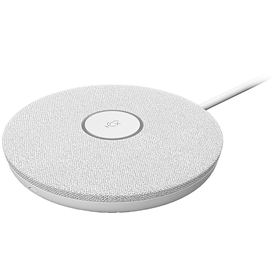 Microfon de birou, Logitech, Rally Mic Pod, Alb