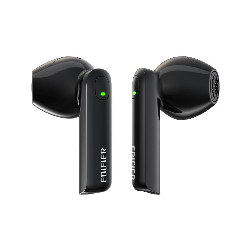 Casti Edifier, wireless, intraauriculare – butoni, pentru smartphone, microfon pe casca, conectare prin Bluetooth 5.4, IP54, USB-C, negru