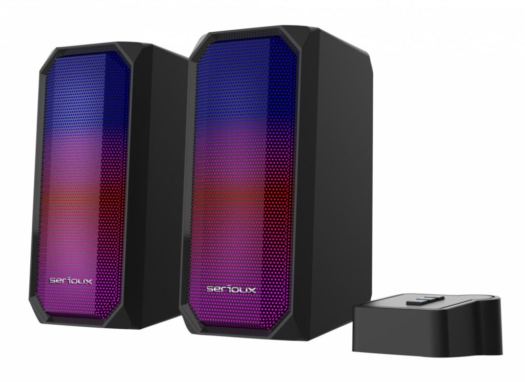 Boxe gaming 2.0 Serioux Kyro X522, Iluminare RGB, Bluetooth