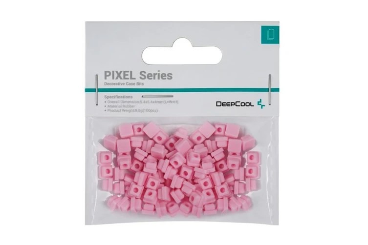 Accesoriu decorativ pt. carcasa DeepCool „PIXEL PK”, silicon, 5.4×5.4x4mm, pachet 100 buc, roz, „R-PIXEL-PK100-G-1” 6933412796756