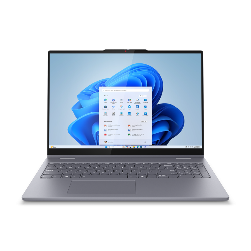 Laptop Lenovo IdeaPad 5 2-in-1 16IAL10 cu procesor Intel® Core™ Ultra 7 255H pana la 5.1GHz, 16″ WUXGA, IPS, Touch, 16GB LPDDR5x RAM, 1TB SSD, Intel® Arc™ 140T, Windows® 11 Home, Luna Grey