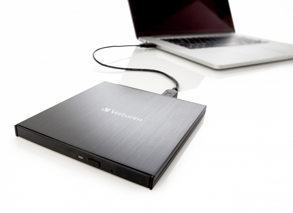 DVD-RW extern Verbatim Slimline, USB 3.2 Gen 1/ USB-C, Negru 2 DVD-RW extern Verbatim Slimline, USB 3.2 Gen 1/ USB-C, Negru - imagine 2