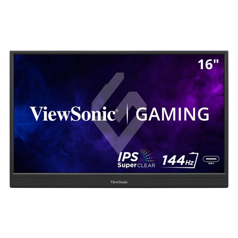 Monitor Gaming Portabil LED IPS ViewSonic VX1654 16″, Full HD (1920×1080), 144Hz, 4.67ms, AMD FreeSync™, USB Type-C, miniHDMI, negru