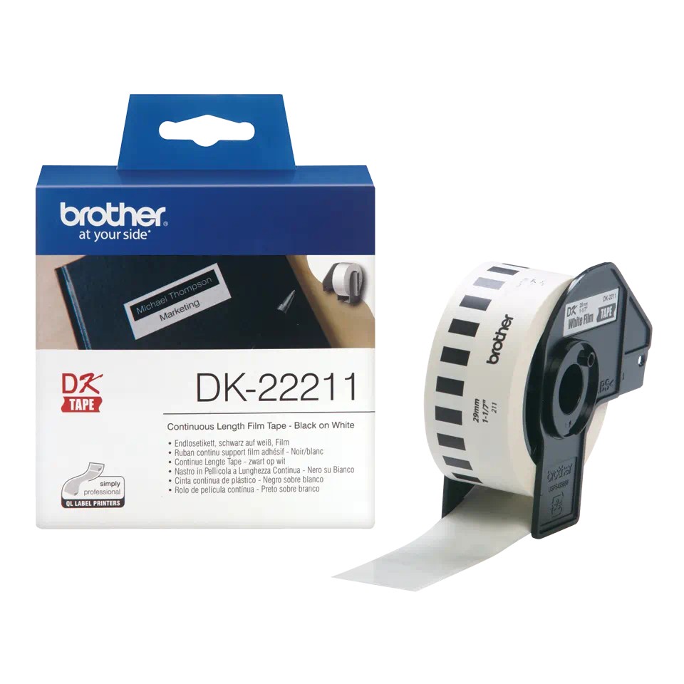 Film White tape Brother DK22211, 29mm