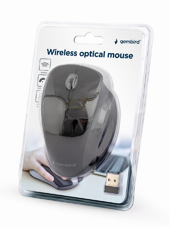 Mouse, wireless Gembird, 1600 dpi, Negru, MUSW-6B-02 3 Mouse, wireless Gembird, 1600 dpi, Negru, MUSW-6B-02 - imagine 3