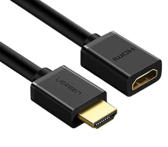CABLU video Ugreen, „HD107” adaptor HDMI (T) la HDMI (M), rezolutie maxima 4K UHD (3840 x 2160) la 60 Hz, conectori auriti, 1m, negru „10141” (timbru verde 0.18 lei) – 6957303811410