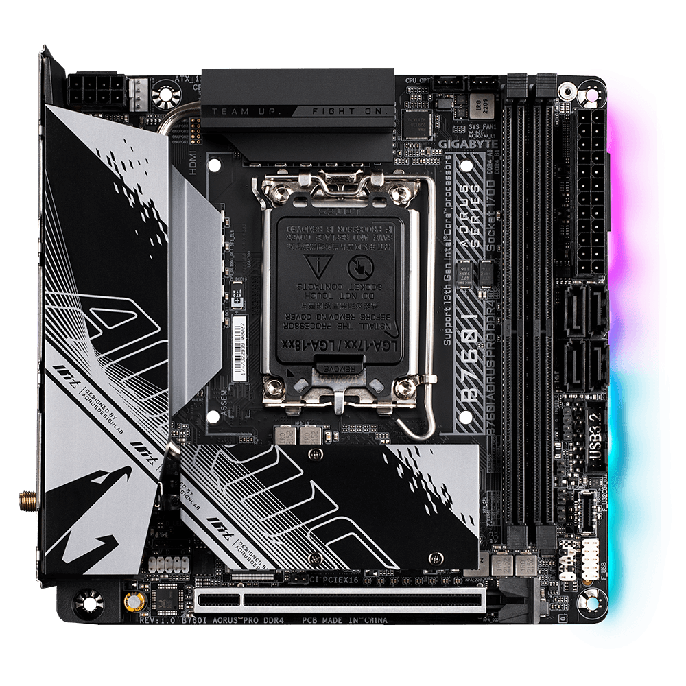 Placa de baza Gigabyte B760I AORUS PRO DDR4, Socket 1700 2 Placa de baza Gigabyte B760I AORUS PRO DDR4, Socket 1700 - imagine 2