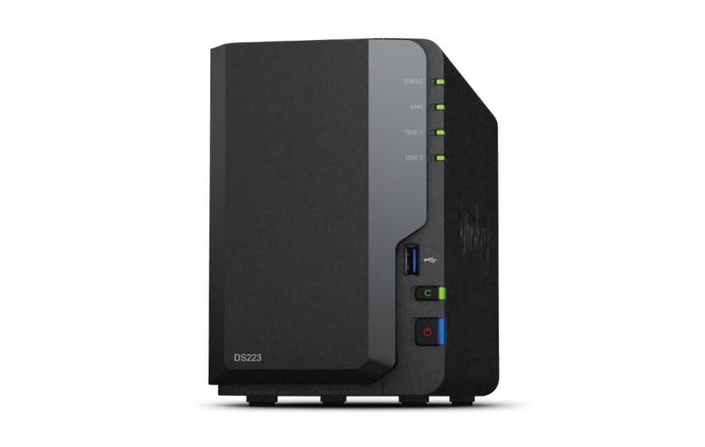 Network Attached Storage Synology DS223 cu procesor Realtek RTD1619B 1.7GHz, 2-Bay, 2GB DDR4