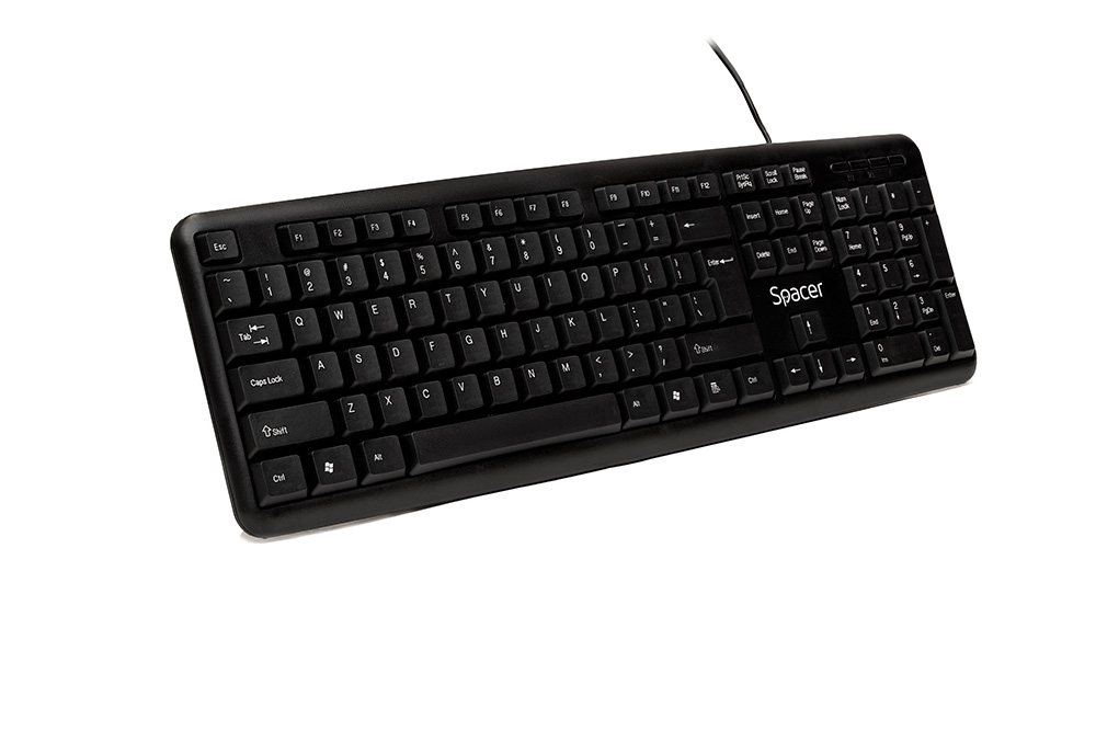 Tastatura Spacer SPKB-520, Antistropi, USB, Negru