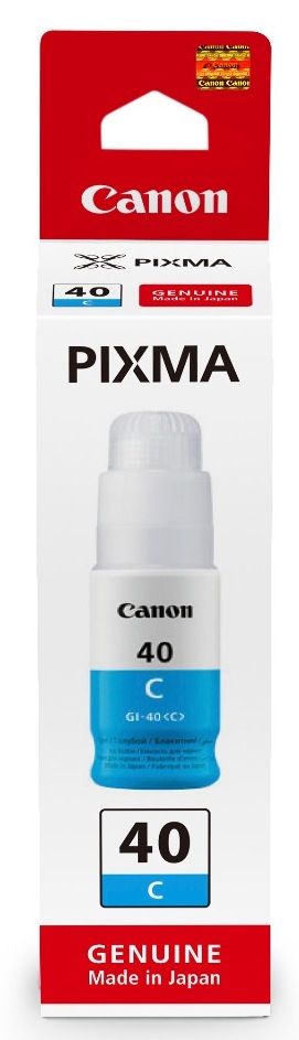 Cartus Cerneala Original Canon Cyan, GI-40C, pentru G6040|G5040, 7.7K, (timbru verde 0.15 lei), „3400C001AA”
