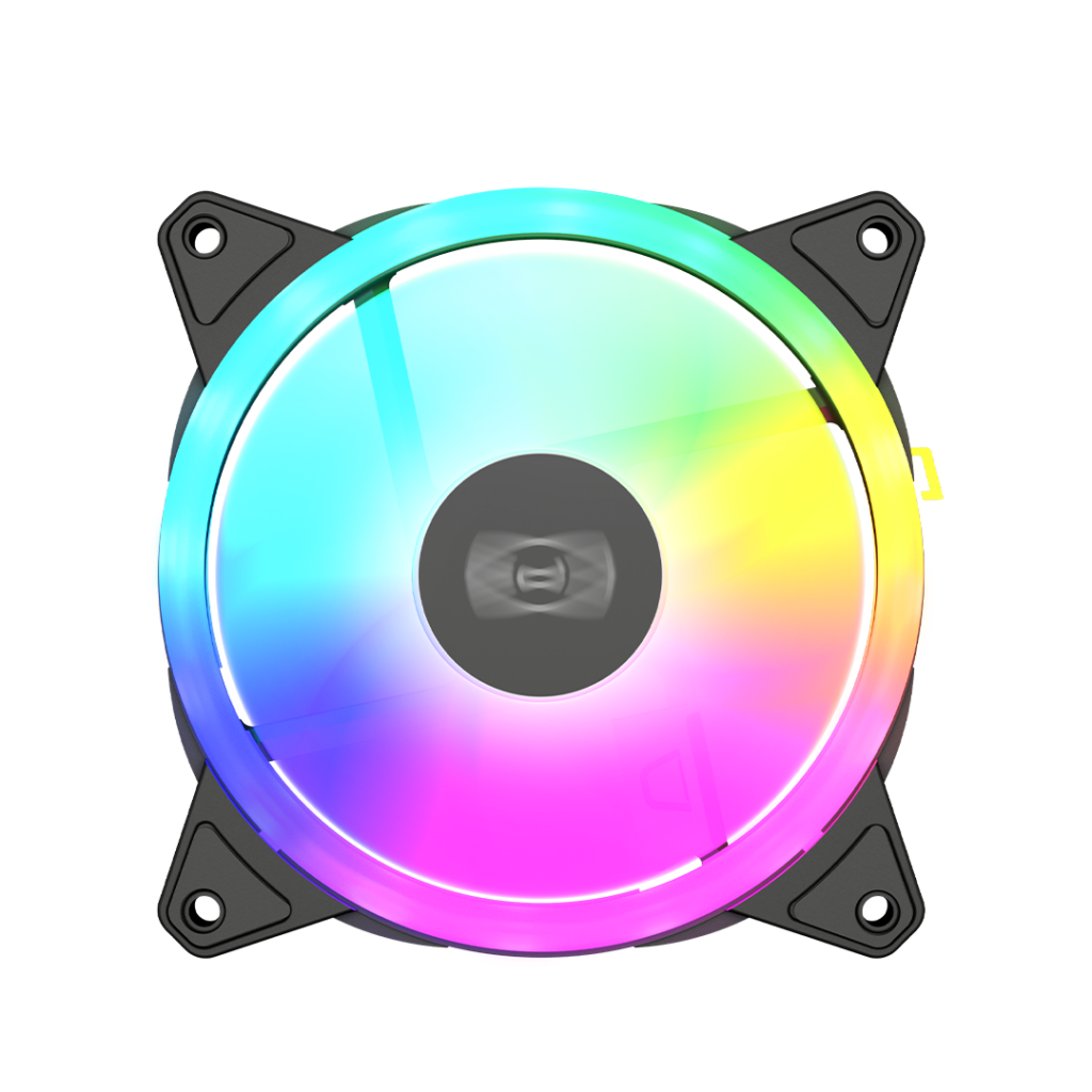 Set 3 ventilatoare PCCOOLER, 120mm, 500 – 1800 RPM, LED ARGB, conector 4 pin