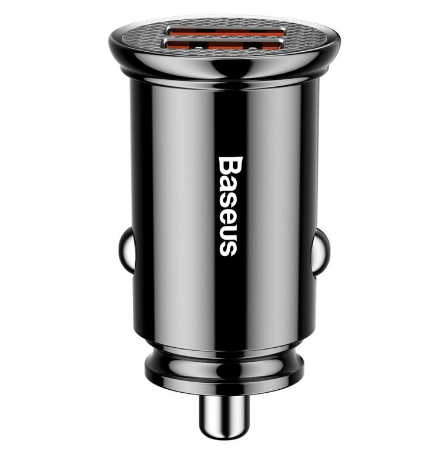 Incarcator auto Baseus Circular, 2x USB-A, Quick Charge 3.0, SPC AFC 30W, Negru 2 Incarcator auto Baseus Circular, 2x USB-A, Quick Charge 3.0, SPC AFC 30W, Negru - imagine 2