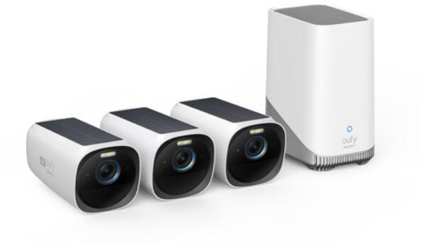 Sistem supraveghere 3+1 Anker „eufyCam 3 S330”,4K Ultra HD,bullet,wireless,16GB extensibil cu HDD,int si ext,IR 8m,audio bidirectional,energie solara, „T88723W1” (timbru verde 2.4 lei)-194644111724