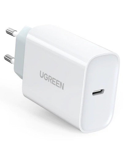 INCARCATOR retea Ugreen, „CD127” Quick Charge 30W, 1 x USB Type-C 5V/3A, alb „70161” (timbru verde 0.18 lei) – 6957303871612