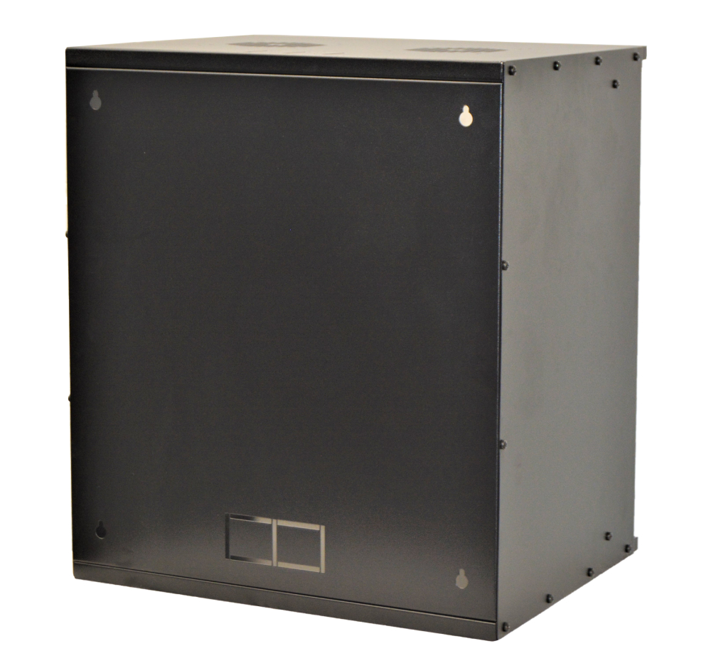 Cabinet 19″ spacer 12u fixare pe perete flatpack (dezasamblat) black 582 (h) x 515 (w) x 400 (d) mm 2 Cabinet 19″ spacer 12u fixare pe perete flatpack (dezasamblat) black 582 (h) x 515 (w) x 400 (d) mm - imagine 2