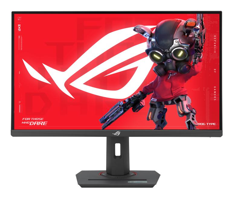 Monitor Gaming LED IPS Asus 27.5″, UHD (3840×2160), 1ms, 160Hz (above 144Hz), AMD FreeSync™ Premium, NVIDIA G-Sync™, Extreme Low Motion Blur Sync, USB Type-C, , tripod socket, HDMI, Display Port, USB-C, Jack, negru
